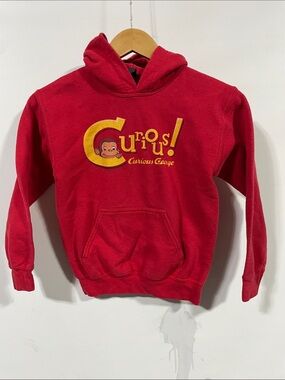 Gildan Red Curious George Hoodie for Kids